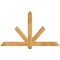Ekena Millwork Kennewick Rough Sawn Timber Gable Bracket, Western Red Cedar, 60"W x 35"H x 4"D x 4"F, 14/12 Pitch GBW060X35X0404KEN00RWR - alternate 1